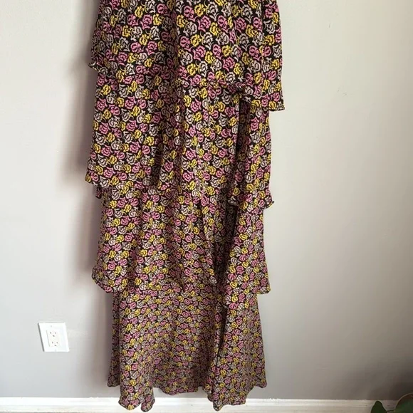 A.L.C. Titus silk maxi Dress in Pink Multi 8 - Picture 5 of 12
